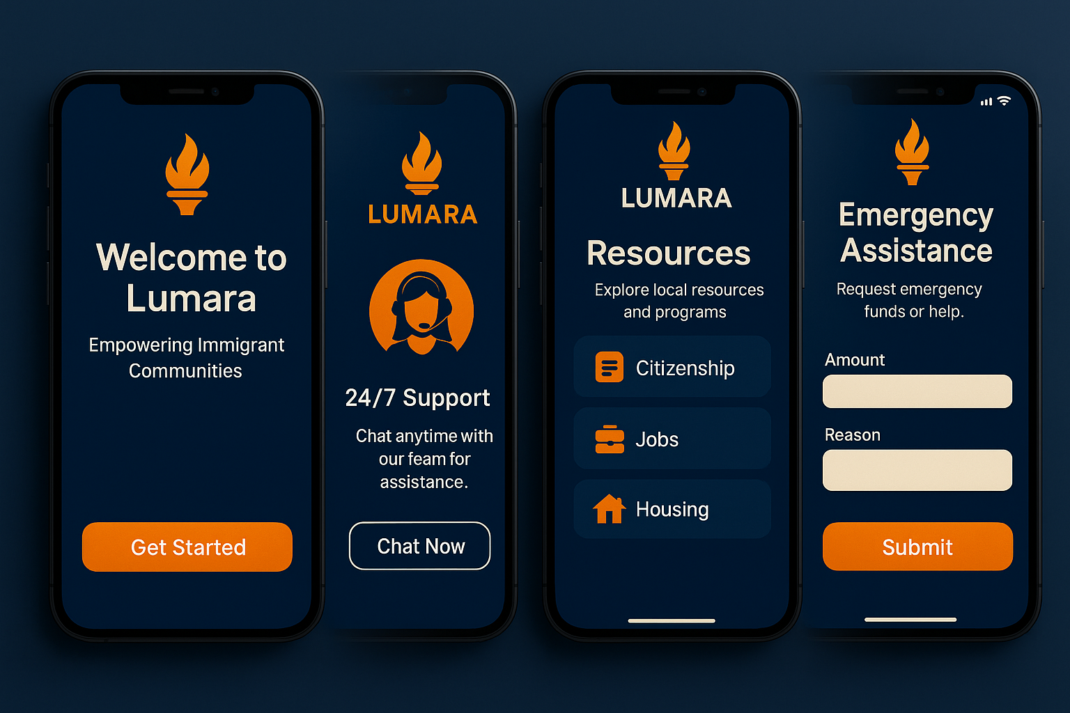 Lumara App Mockup